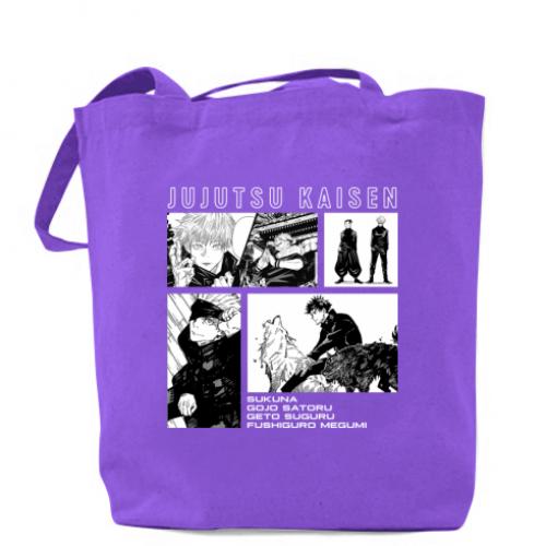 Шопер Jujutsu Kaisen 41х37 см Фиолетовый (14793396-15-188514)