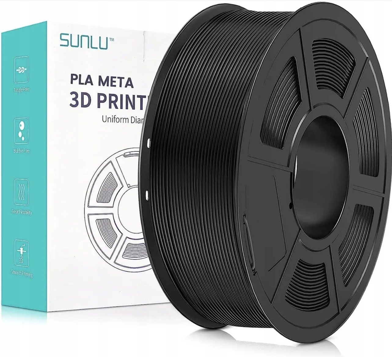 Пластик для 3D-принтера SUNLU PETG 1,75 мм 1 кг Black (UA3D222-Black)