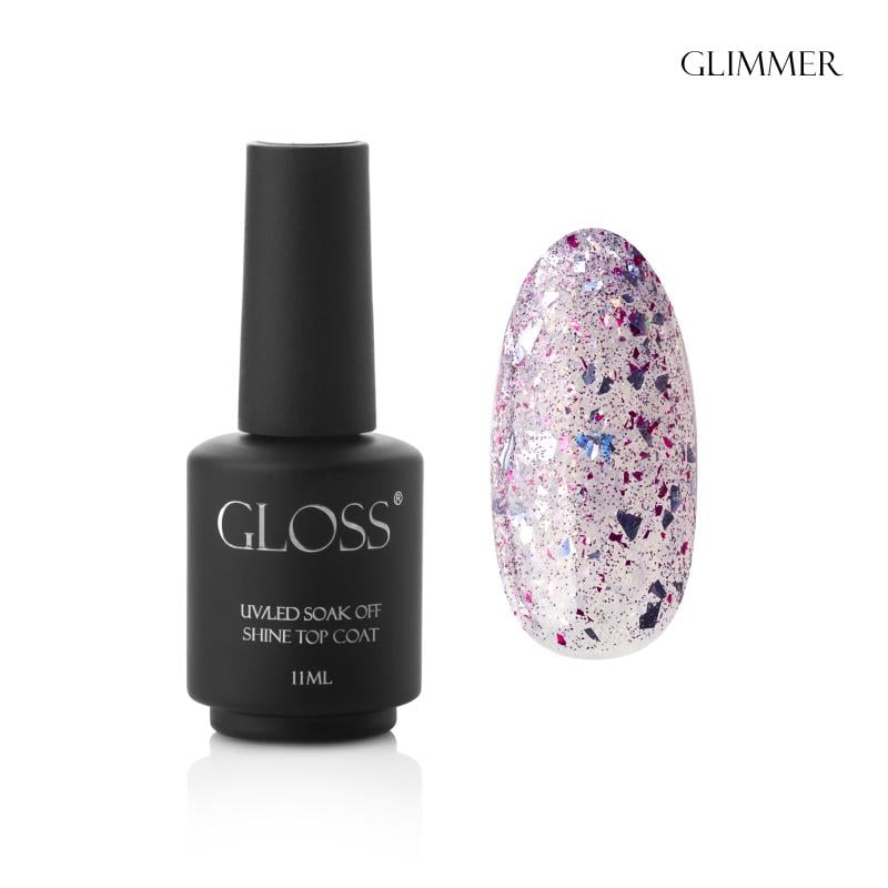 Топ для гель-лаку GLOSS Shine top coat 11 мл Glimmer (26473)