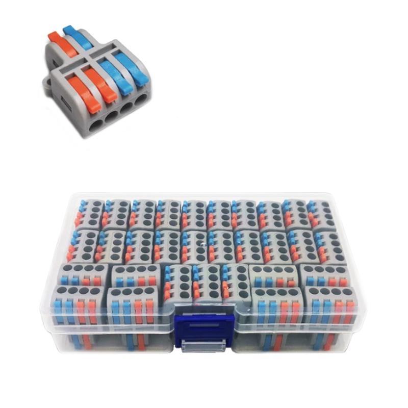 Набор клемм Tactix 0,08-4 мм2 32А 1-2+1-2 разветвитель одинарная 29,7х23,2х13 мм 31 шт. Разноцветный (DF-42-31box)