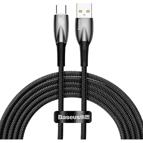 Кабель BASEUS Glimmer Series Fast Charging Cable USB to Type-C CADH000501 100W 2 м Black