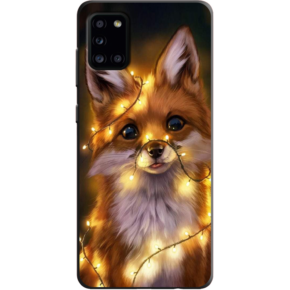 Чехол Boxface Samsung A315 Galaxy A31 Рождественская лиса Черный силикон (39470-up2399-39889)