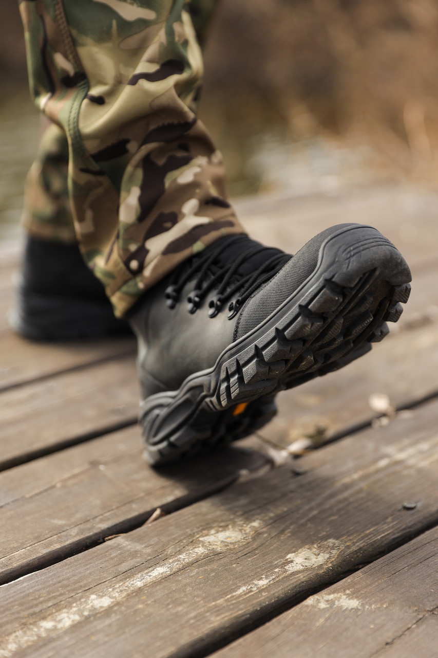 Напівчоботи із натуральної Undolini Бруклін р. 41 Чорний (24852013) - фото 5