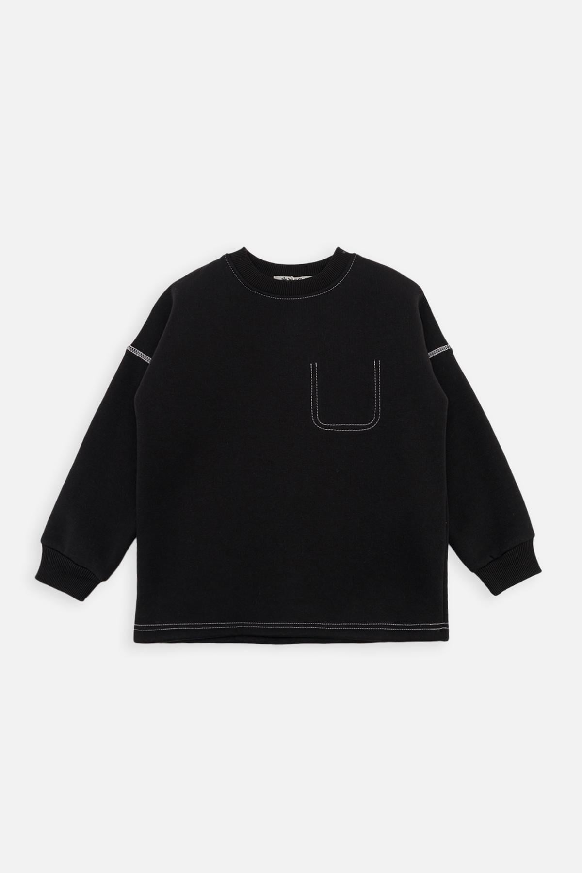 Свитшот для девочки 140 см Черный (SKT001024391)