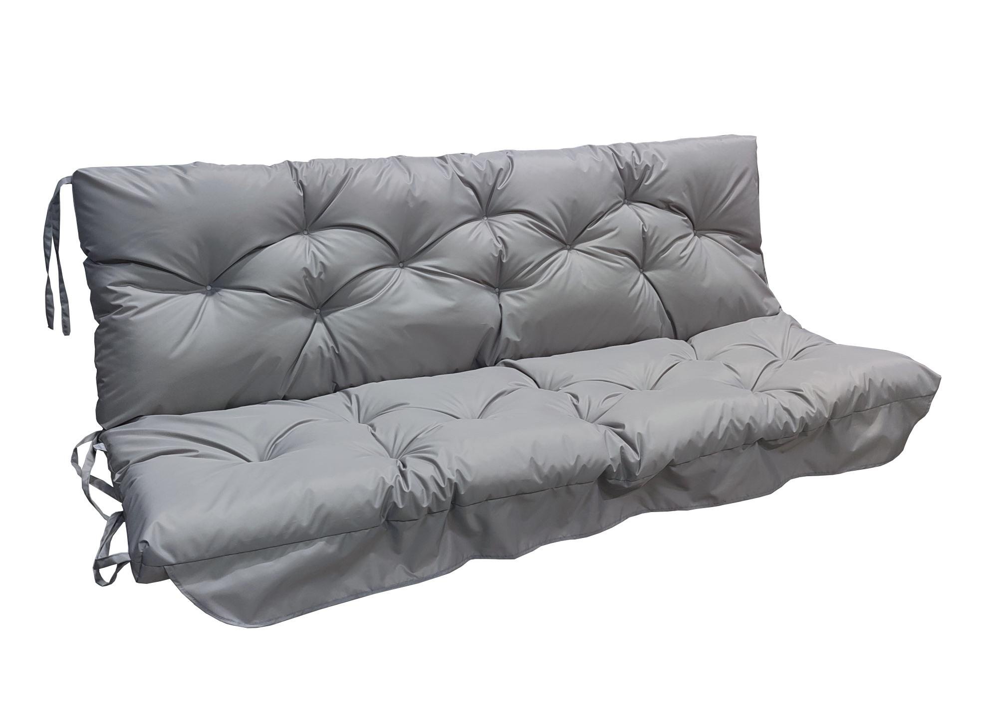 Матрас для качелей водоотталкивающий eGarden LOFT стеганый 170x110x8 см Серый (5771) - фото 2 Матрас для качелей водоотталкивающий eGarden LOFT стеганый 170x110x8 см Серый (5771) - фото 2