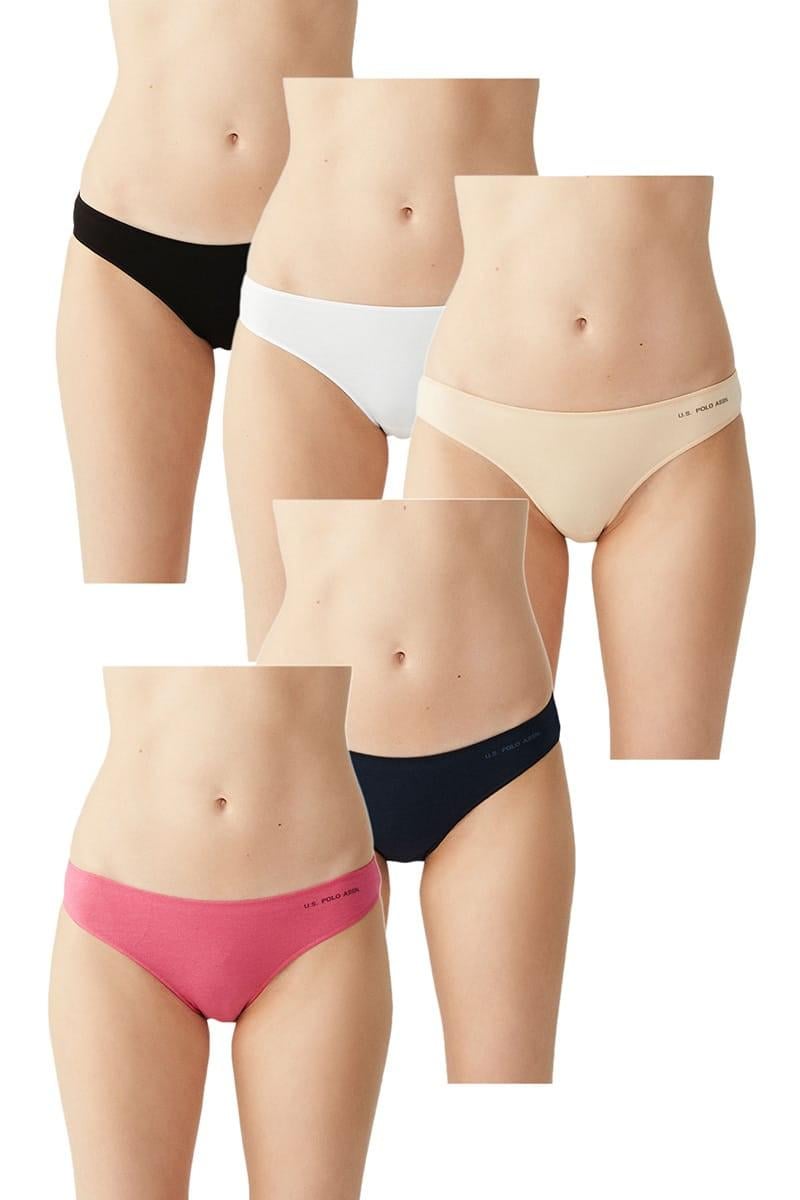 Трусики слип U.S. Polo ASSN р. 5/XL 5 шт. Черный/Бежевый/Белый (67918)