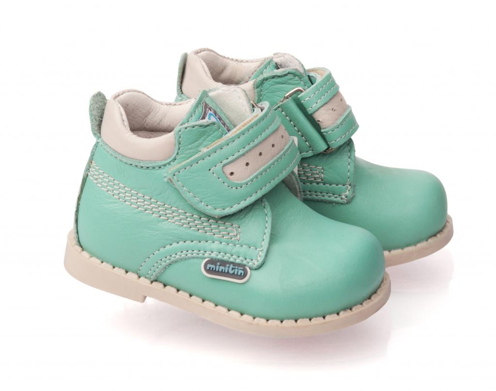 Ботинки осенние Minitin для девочек 2151 г. 18 Салатовый