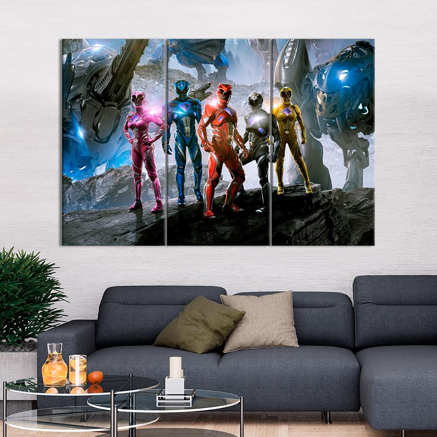 Настенний декор Могучие рейнджеры в ярких костюмах 156x100 см (A82-3)
