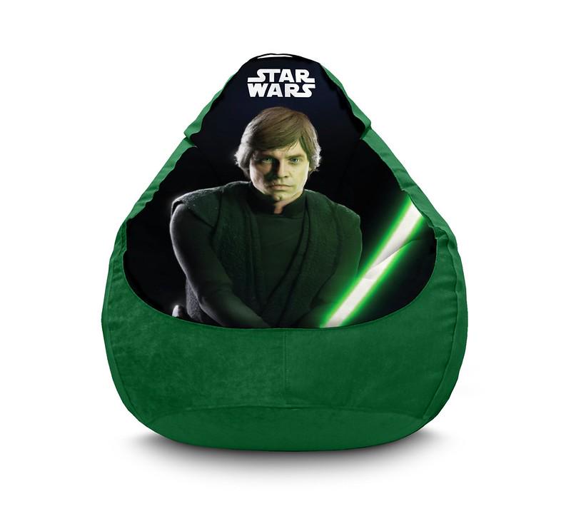 Кресло мешок iPuff Star Wars Luke Skywalker Флок XL 80x110 см Зеленый