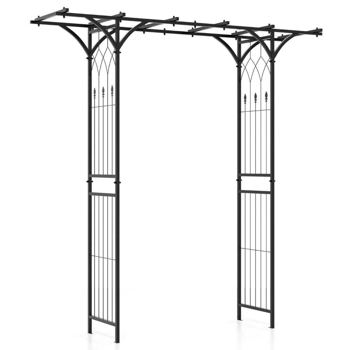 Пергола садовая 200x52x206 см Черный (COSTWAY-00104)