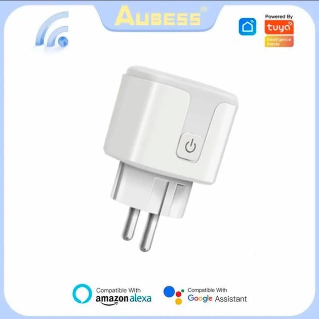 Розетка умная смарт Aubess 20A Tuya Smart с Wifi подключением к телефону Белый - фото 8