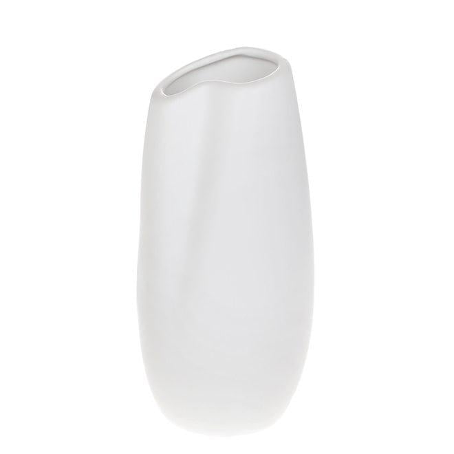Ваза керамическая Flora Элегия 20,5 см Белый матовый (32975)