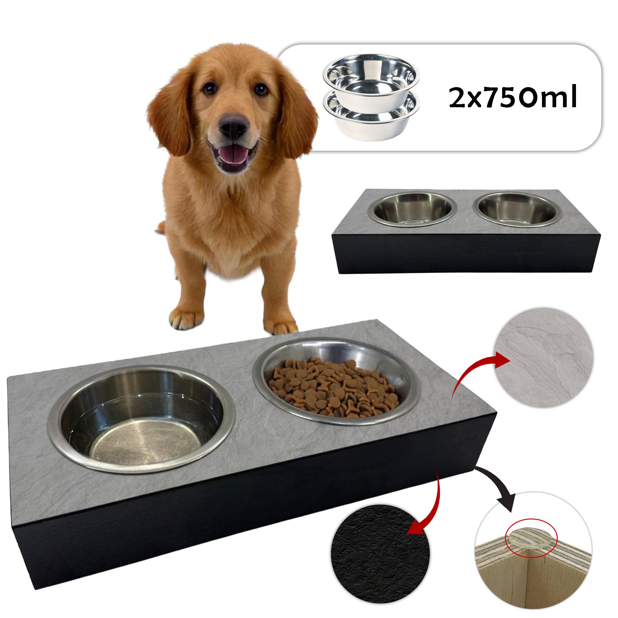 Миска для собак двойная на подставке из фанеры с покрытием Eger - фото 2