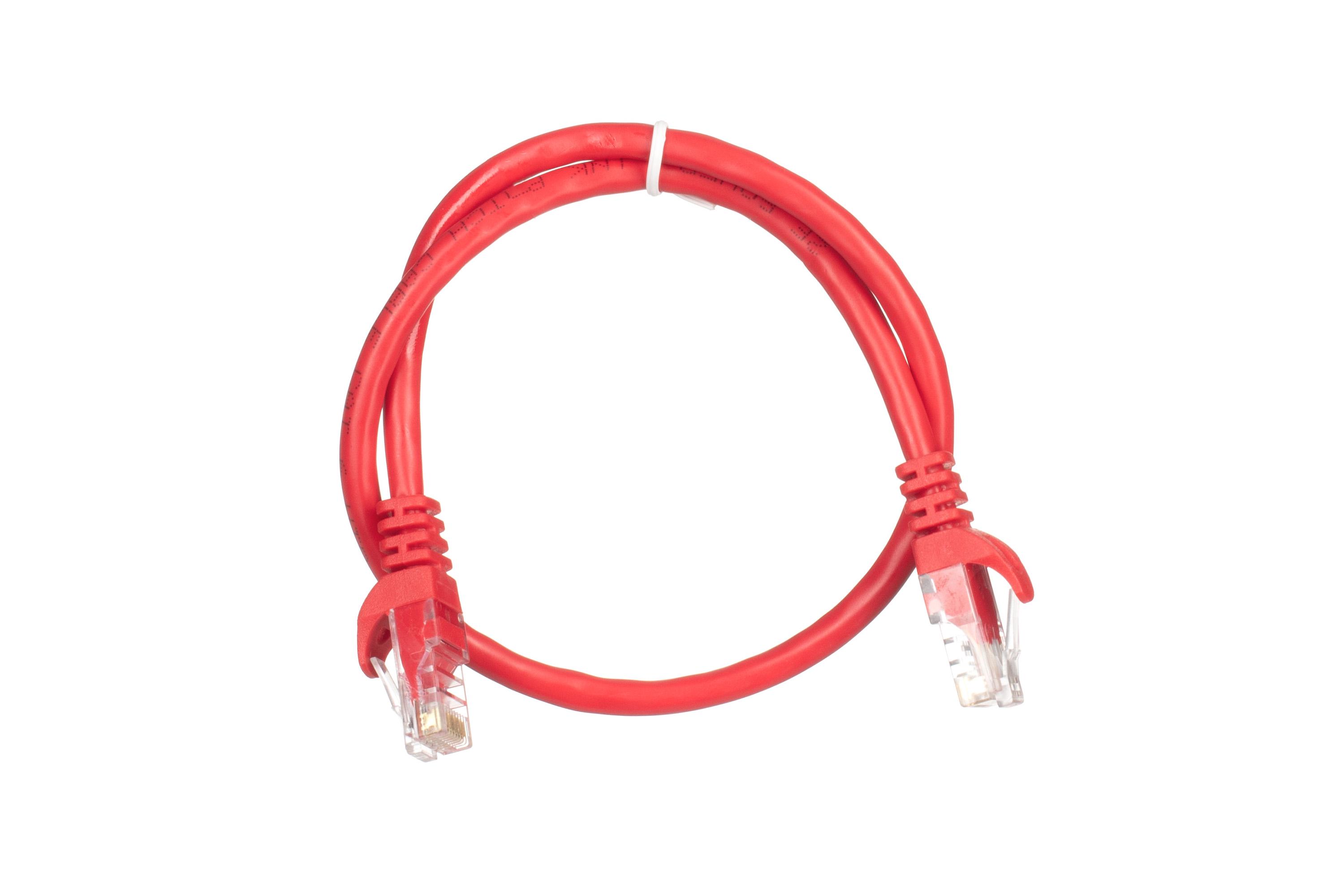 Патч-корд 2E Cat 6 26AWG з екранованою крученою парою UTP 0,5 м Червоний (2E-PC6COP-050RD)