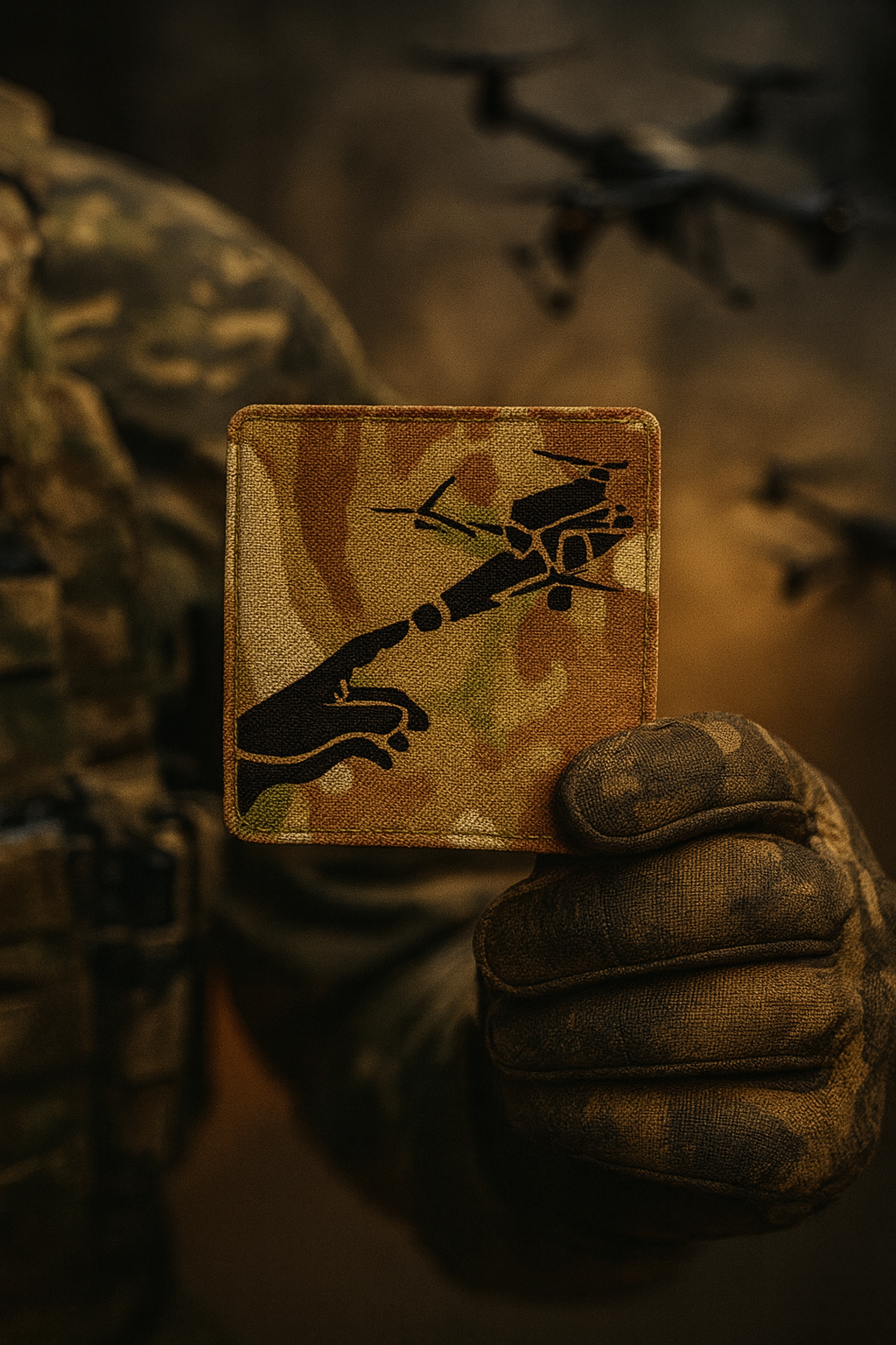 Шеврон на липучке Laser Cut Инженер БПЛА Систем 7х7 см Мультикам/Черный - фото 2 Шеврон на липучке Laser Cut Инженер БПЛА Систем 7х7 см Мультикам/Черный - фото 2