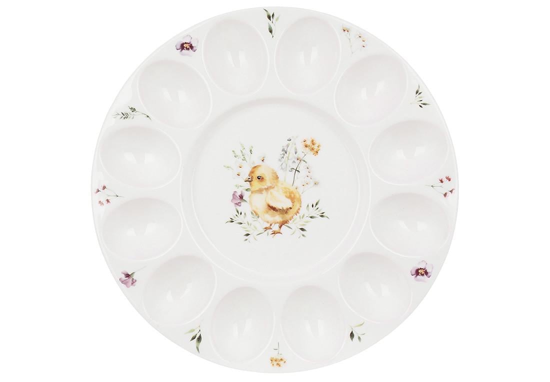 Тарелка для яиц блюдо BonaDi Весенняя история 26,5 см 12 шт. (097K)