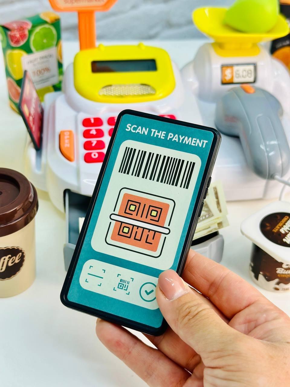 Детский игровой набор интерактивный Игра Магазин Кассовый аппарат (2699886263) - фото 7