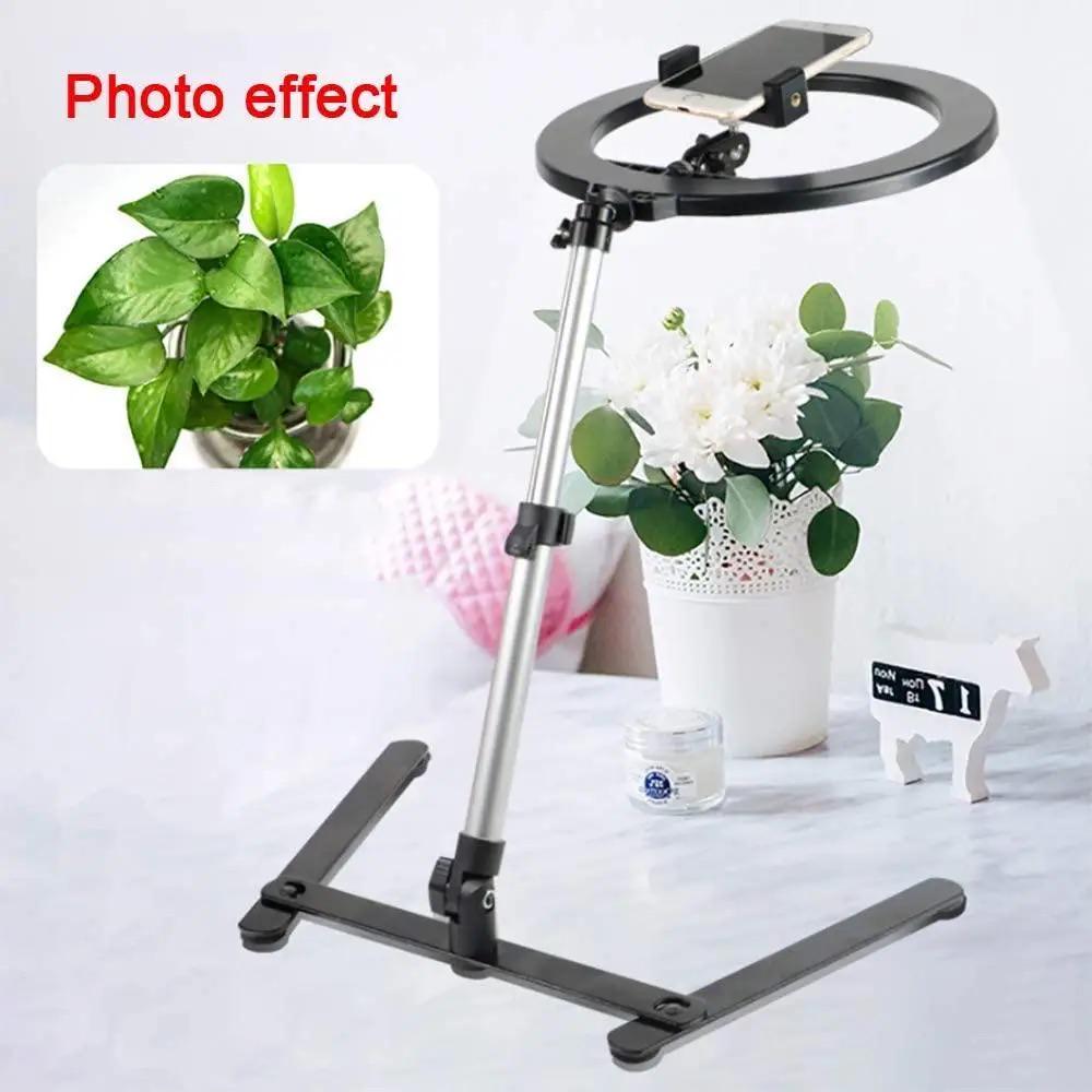 Кольцевая лампа 26 см на штативе для предметной фото и видео съемки (4646) - фото 6 Кольцевая лампа 26 см на штативе для предметной фото и видео съемки (4646) - фото 6