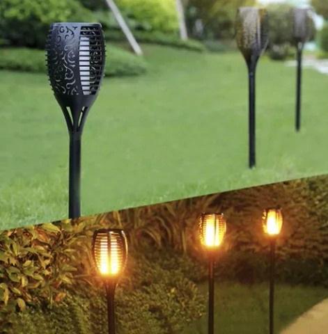 Фонарь светодиодный солнечный с эффектом пламени аккумулятор 3,7В 51 см Черный - фото 7 Фонарь светодиодный солнечный с эффектом пламени аккумулятор 3,7В 51 см Черный - фото 7