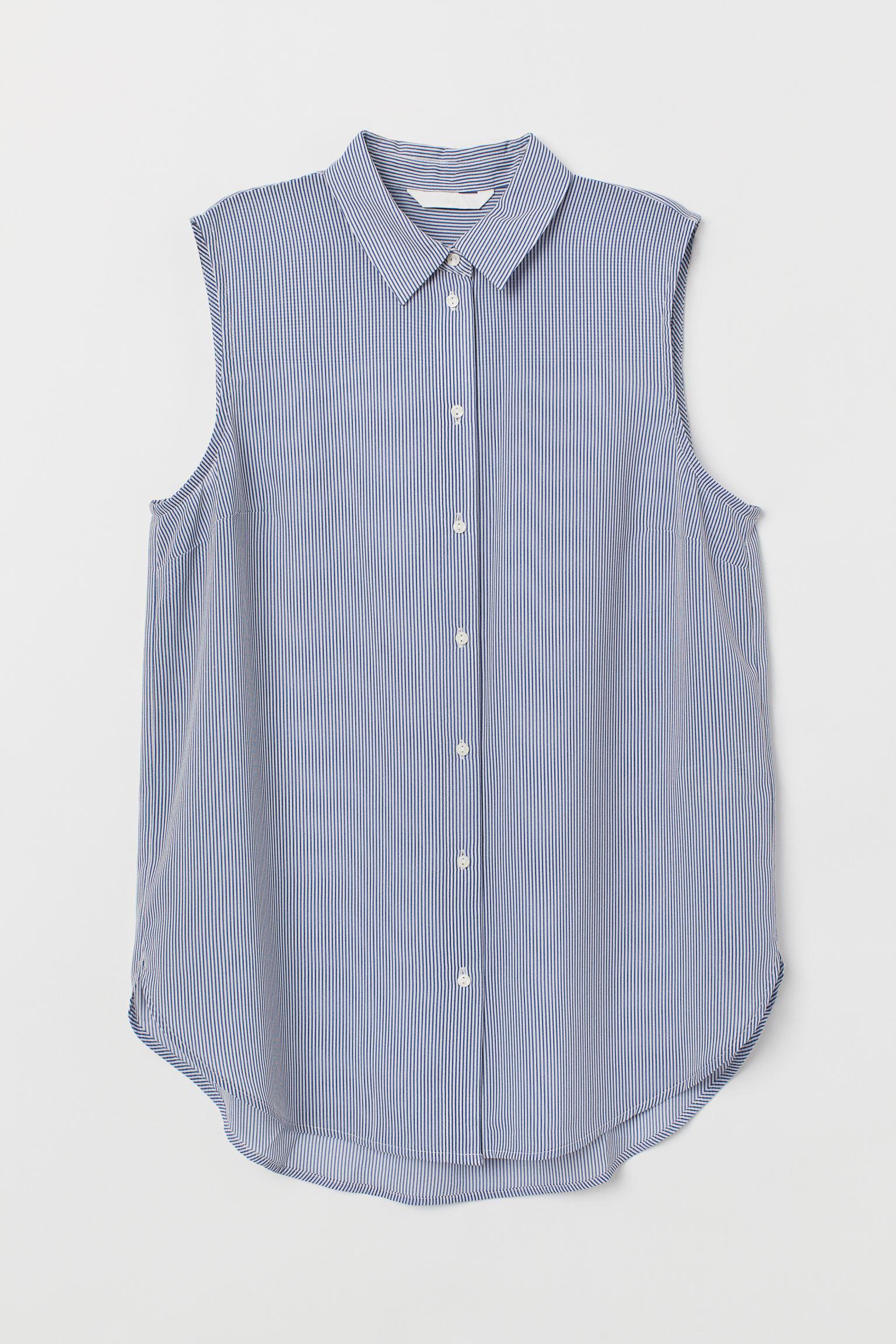Блуза H&M Полоска р. 34 Бело-синий (30046970509)