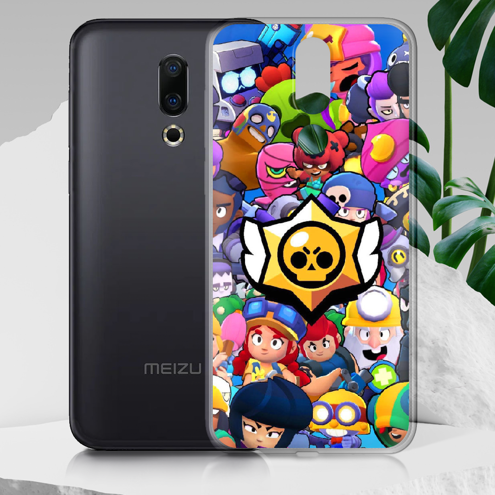 Чехол BoxFace Meizu 16 / 16X Brawl Stars Прозрачный силикон (35176-up2389-35176) - фото 2