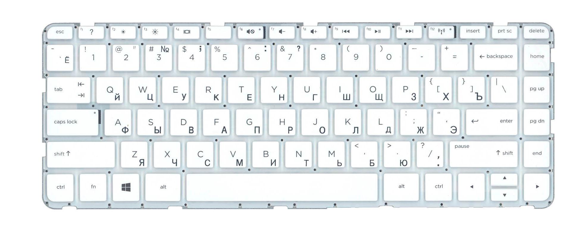 Клавиатура для ноутбука HP Pavilion 14-e White