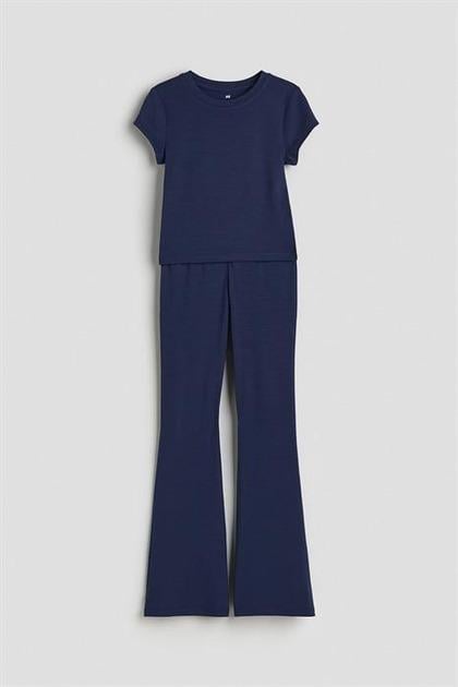 Костюм топ з штанами H&M 164 см Темно-Синій (1233806-1) Костюм топ з штанами H&M 164 см Темно-Синій (1233806-1)