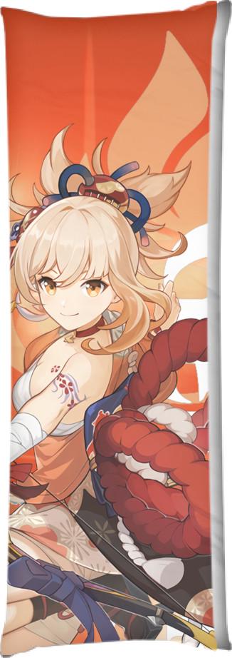 Подушка дакимакура Yoimiya Genshin Impact 60x180 см (14094314)
