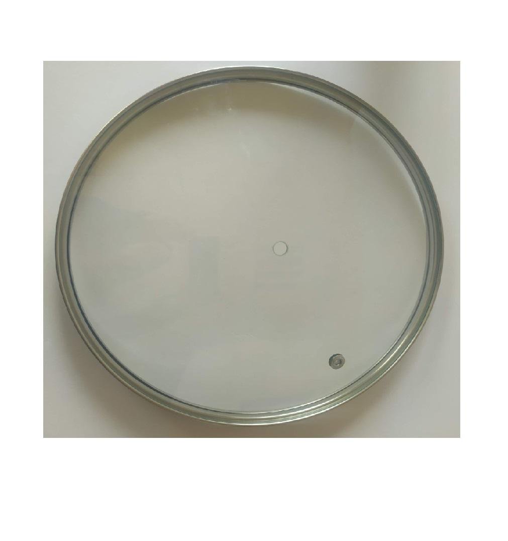 Крышка для посуды стеклянная Dynasty с металлическим ободком 16 см - фото 2