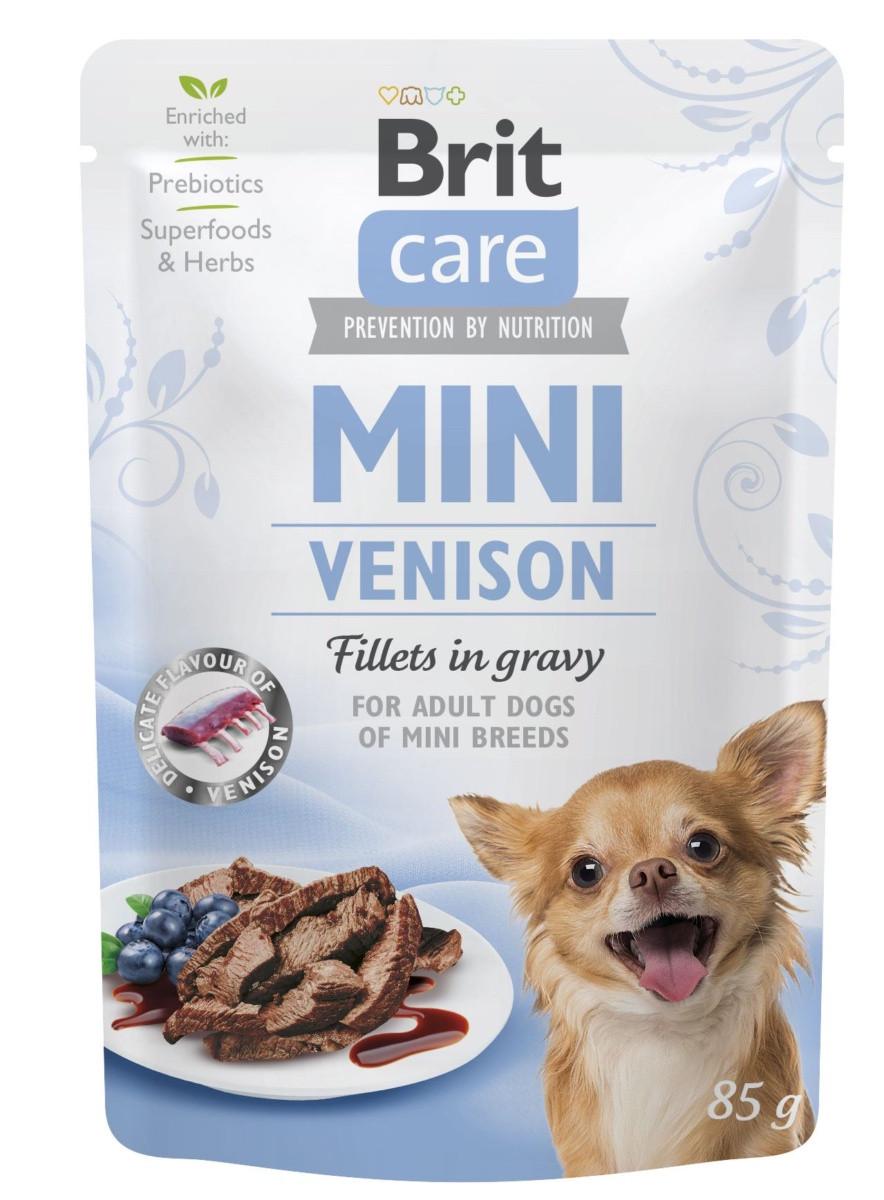 Консервы Brit Care Dog Mini Fillets In Gravy с олениной для взрослых собак малых и миниатюрных пород 85 г (8595602534456)