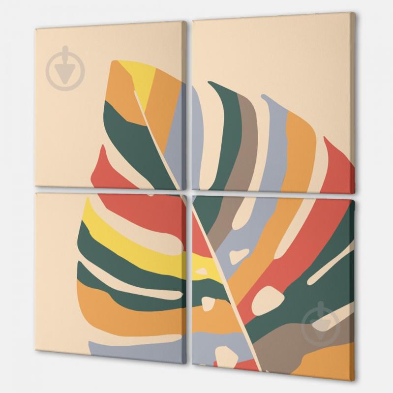 Модульна картина із чотирьох частин Color Leaf Malevich Store 153x153 см (MK423206)