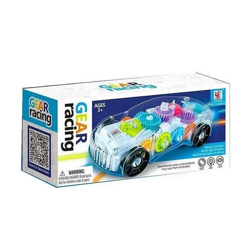 Игрушечная прозрачная машинка со светомузыкой Qunxing Toys YJ388-65 (2424699909)