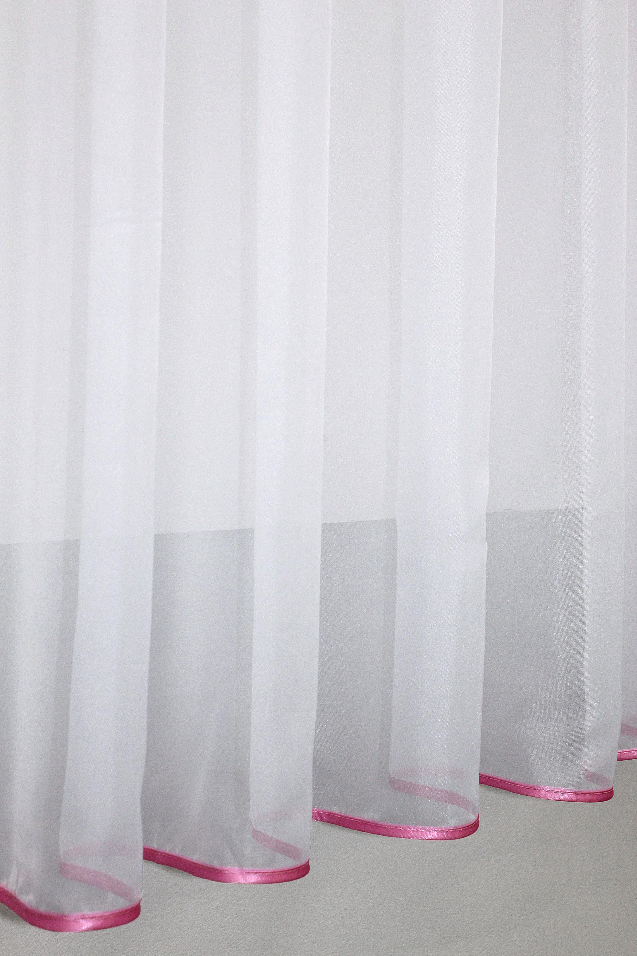 Фіранка кухонна VR-Textil № 018к з ламбрекеном 270х170 см Рожевий/Білий (50-836) - фото 6