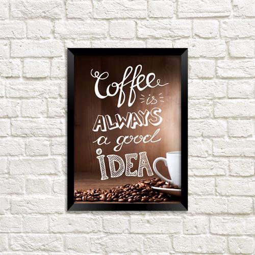 Постер в рамке Coffee is always a good idea 30x42 см A3 (MT3_18M025) Постер в рамке Coffee is always a good idea 30x42 см A3 (MT3_18M025)