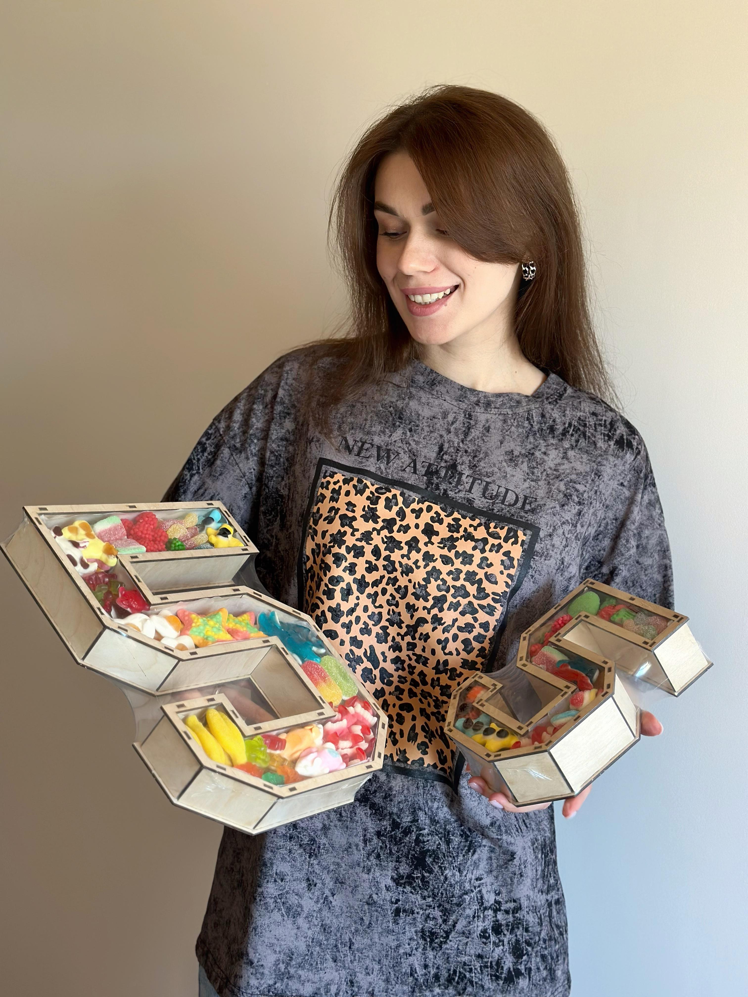 Подарочный бокс сладкий Цифра 5 с желе (2508138350) - фото 3