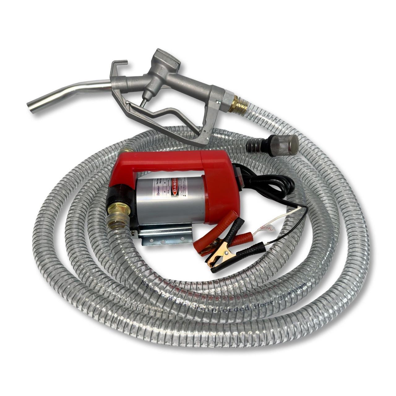 Установка для перекачки дизеля Rewolt RE SL001B-24V насос/топливный пистолет/шланги 24 В 50 л/мин (953070294)