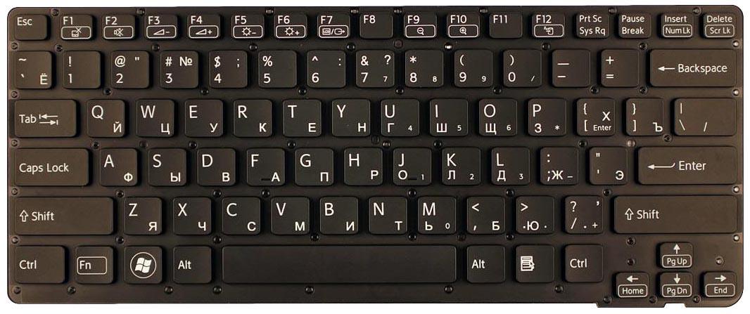 Клавиатура для ноутбука Sony Vaio VPC-CA/VPCCA/VPC-SA/VPCSA Black