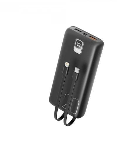 Батарея портативная XO PR185 cable QC22,5W/PD20W 20000 mAh Black