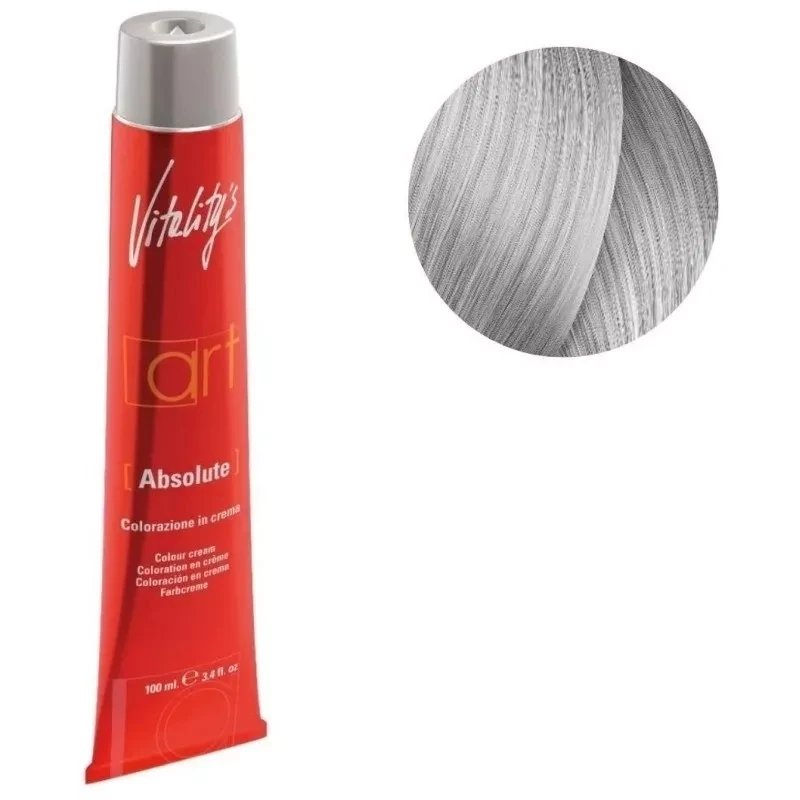 Крем-краска для волос с масляным коктейлем Vitality’s Art Absolute Hair Color Cream 10/1 Пепельный супер светлый блондин 100 мл