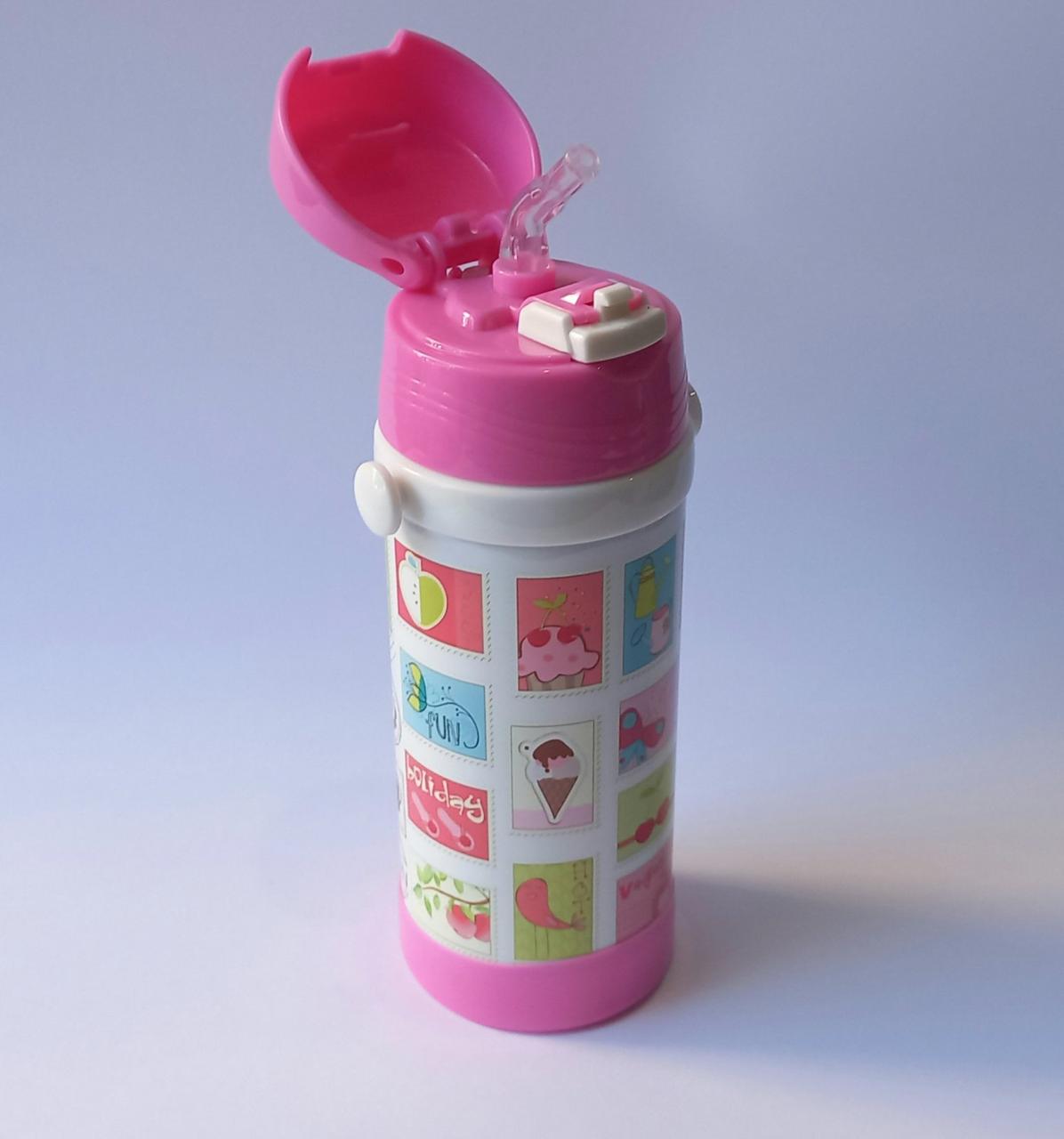 Термос дитячий A-Plus із нержавіючої сталі з трубочкою 320 мл Рожевий (1776) - фото 3 Термос дитячий A-Plus із нержавіючої сталі з трубочкою 320 мл Рожевий (1776) - фото 3