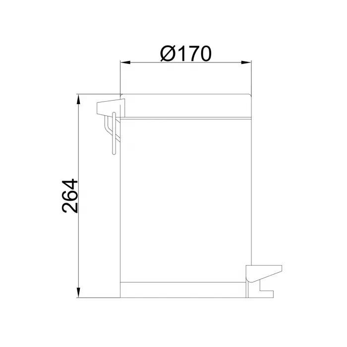 Ведро для мусора Frap F701 с крышкой и педалью 3 л Хром (131671) - фото 2 Ведро для мусора Frap F701 с крышкой и педалью 3 л Хром (131671) - фото 2
