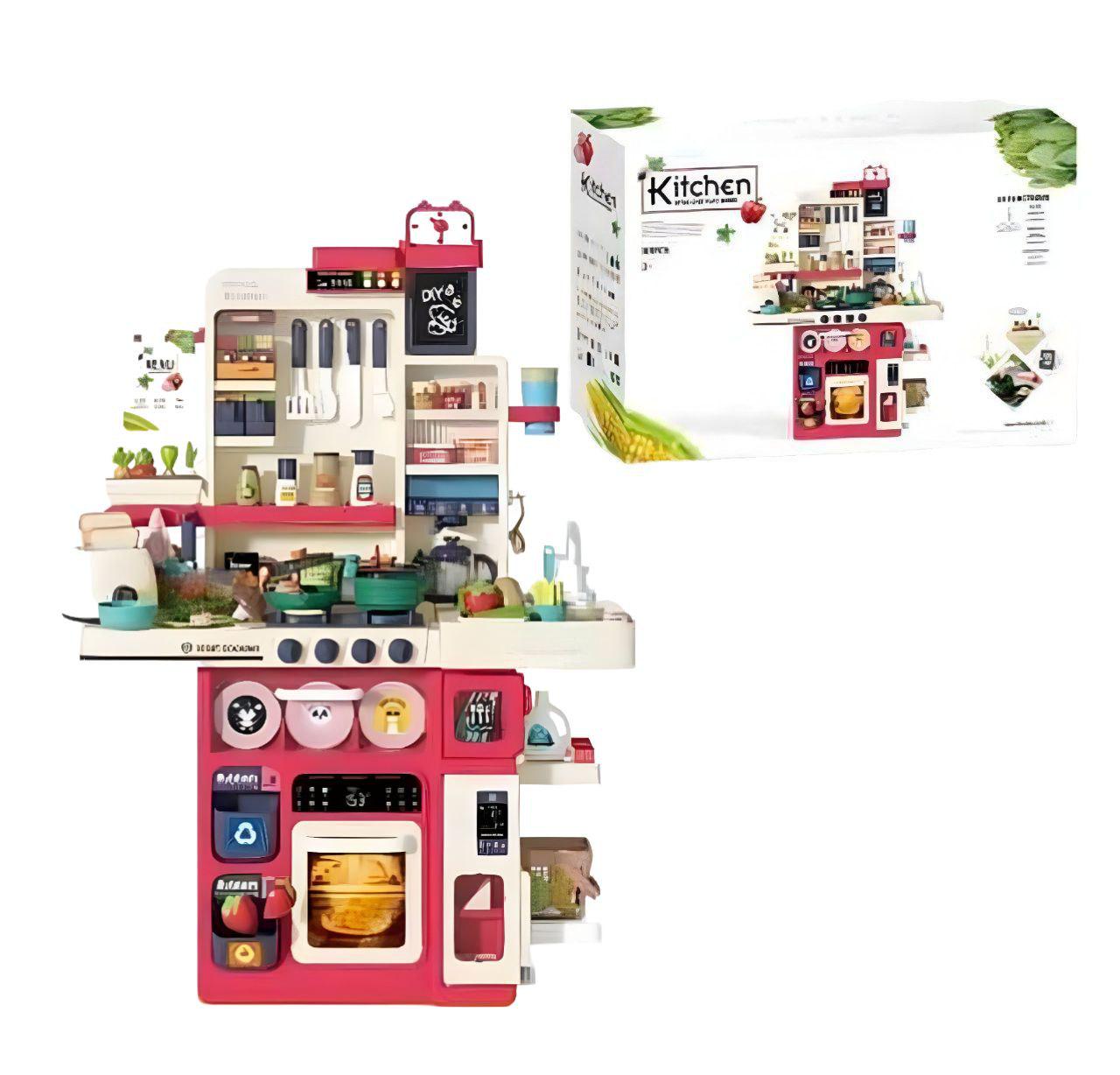 Детский игровой набор кухня с парогенератором и подачей воды Розовый (159469) Детский игровой набор кухня с парогенератором и подачей воды Розовый (159469)