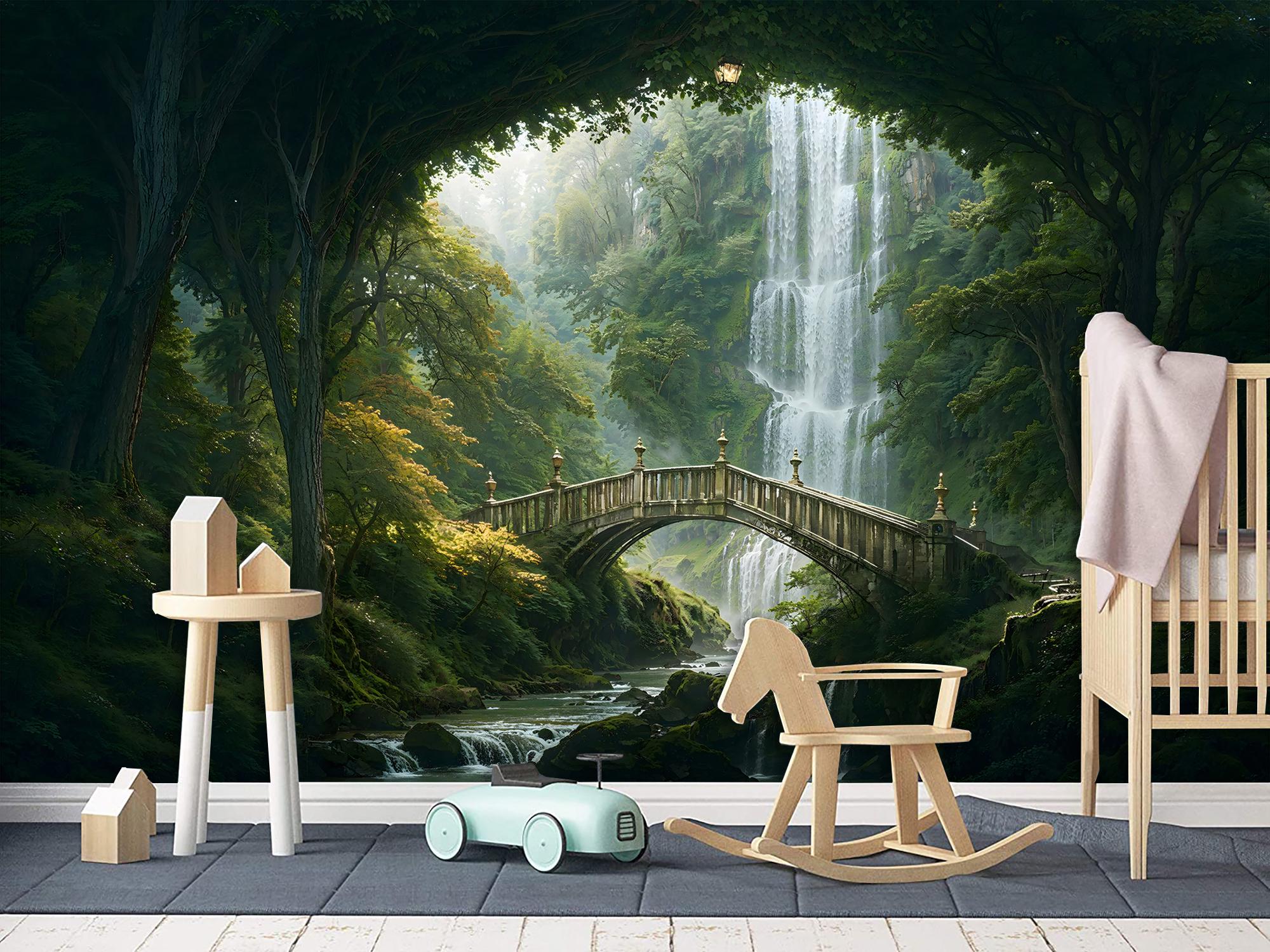 Фотошпалери флізелінові Upstream Міст у лісі ельфів 180х120 см (S5KID-077/2) - фото 3 Фотошпалери флізелінові Upstream Міст у лісі ельфів 180х120 см (S5KID-077/2) - фото 3