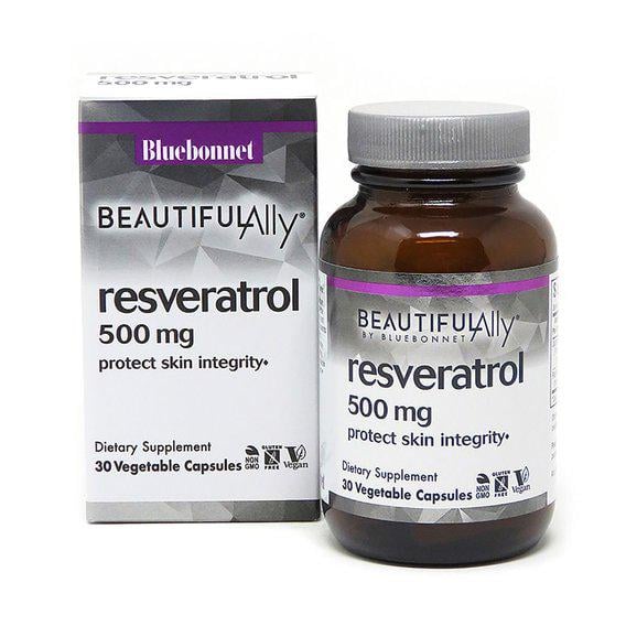 Ресвератрол Bluebonnet Nutrition Resveratrol 500 мг 30 Veg Caps (BLB0878)