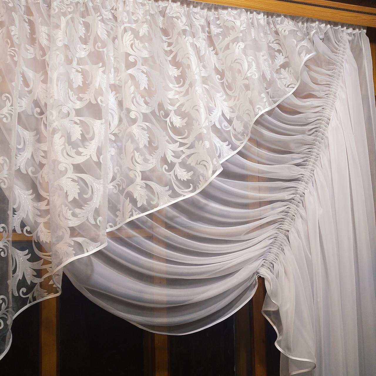 Штори Камелія вензель права Білий (834327233) - фото 3 Штори Камелія вензель права Білий (834327233) - фото 3