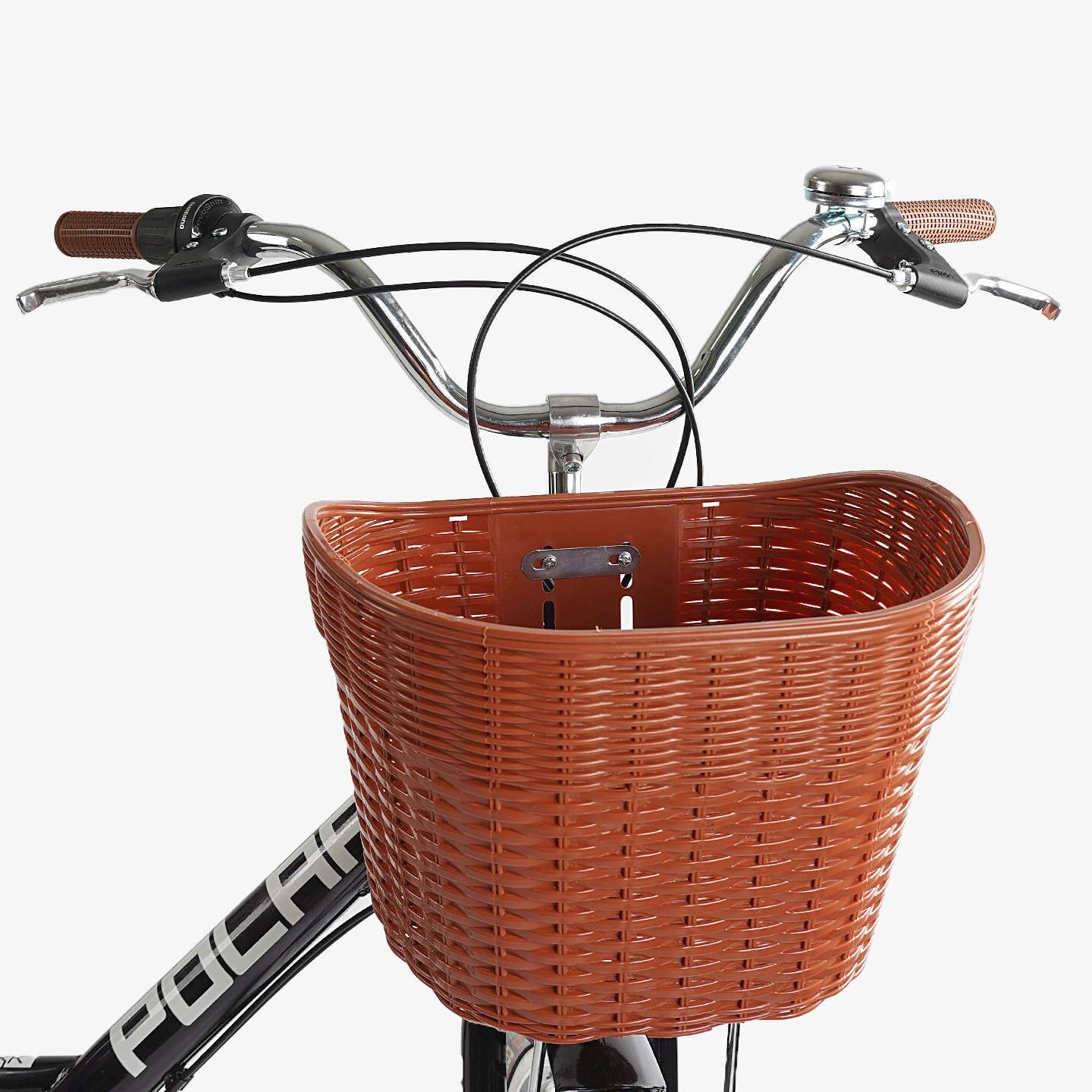 Велосипед міський Corso Polaris з кошиком та багажником рама 16,5"/26" Фіолетовий - фото 4