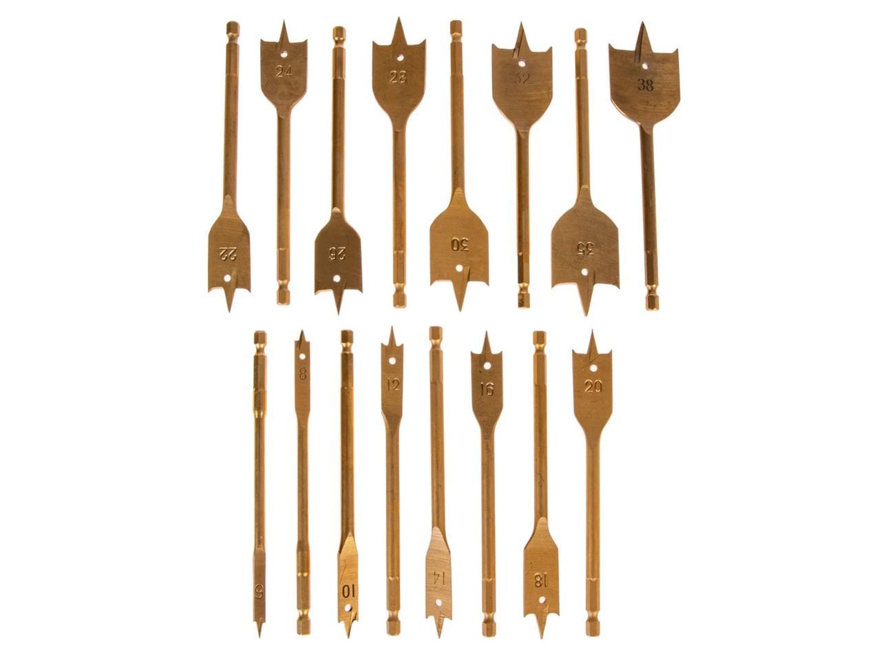 Набір свердл перових GeKo з хвостовиком для шуруповерта Hex E6.3 1/4 6-38 мм в кейсі 16 шт. (2376312065) - фото 4 Набір свердл перових GeKo з хвостовиком для шуруповерта Hex E6.3 1/4 6-38 мм в кейсі 16 шт. (2376312065) - фото 4