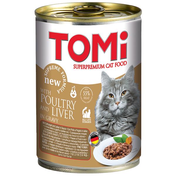 Корм влажный для котов TOMi Superpremium Рoultry liver птица печень 400 г (157060)
