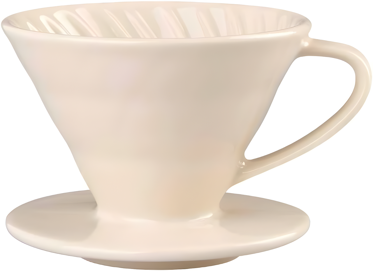 Пуровер для заваривания кофе Ceramic Coffee Dripper керамический на 1-2 чашки Beige (2177263730) Пуровер для заваривания кофе Ceramic Coffee Dripper керамический на 1-2 чашки Beige (2177263730)
