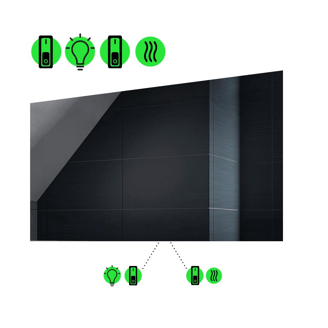 LED-зеркало 110x70 см с подогревом и двумя механическими включателями Lucia (luciag178)